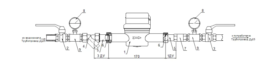  Монтажная схема ОСВХ-25 НЕПТУН