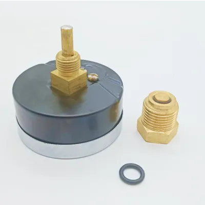 Термоманометр Экомера МД04-63мм 0..1,6МПа 0..120С G1\4 с переходником на G1\2 Осевой