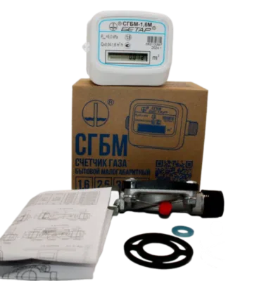 Счетчик газа БЕТАР СГБМ 1.6 м3 гайка штуцер