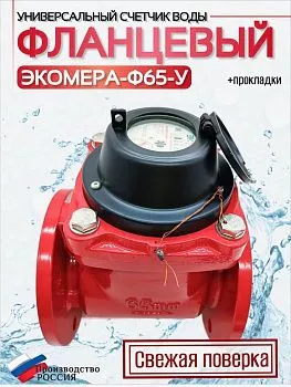 Счетчик воды ЭКОМЕРА-65Ф Универсальный Фланцевый