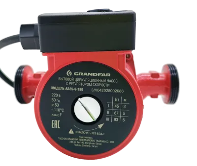Насос циркуляционный Grandfar 25/6 180  Насосы от магазина счетчики-юг