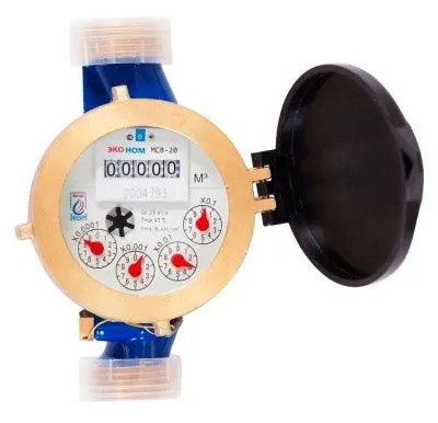 Счетчик воды мокроходный одноструйный ЭКО НОМ МСВО-20 mini +КМЧ