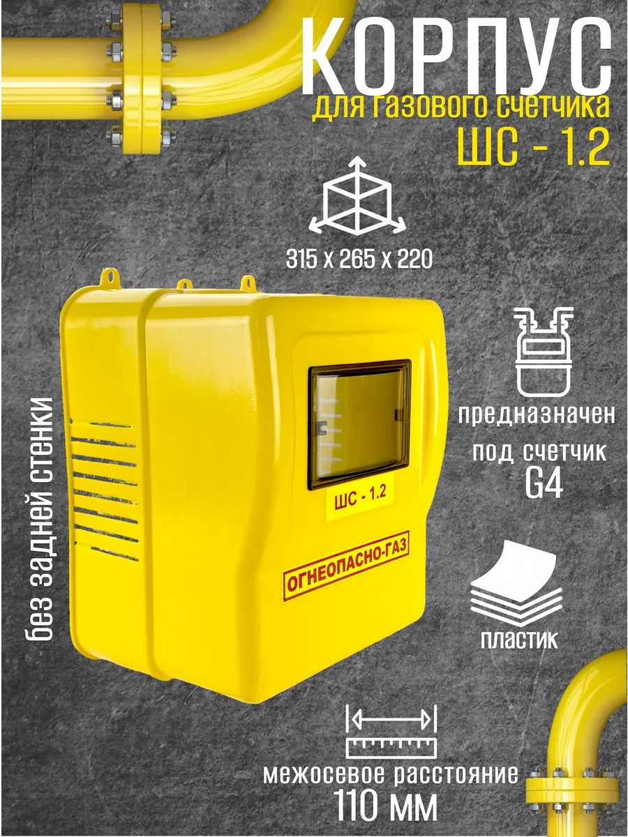 Шкаф для газ счетчика 1.2 пластик БС
