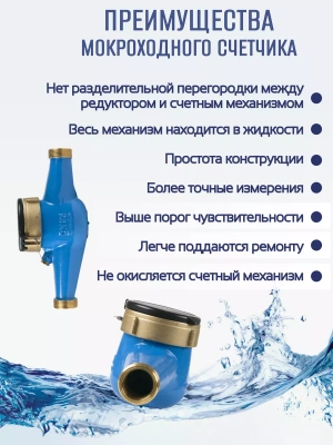 Счетчик воды ЭКОМЕРА-25М Мокроходный(Глицерин)L-260